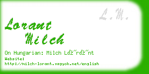 lorant milch business card